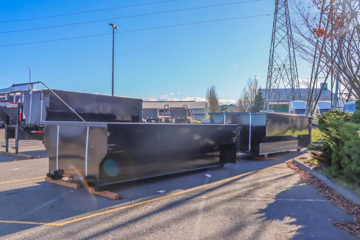 Roll-off dumpster ready for waste disposal at job site for Estate Cleanout Dumpster Rental in Halifax